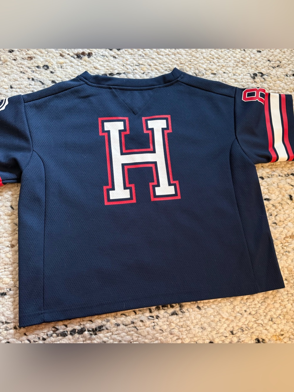 Tommy Jeans Womens Cropped Jersey M Blue Red - Picture 6 of 8